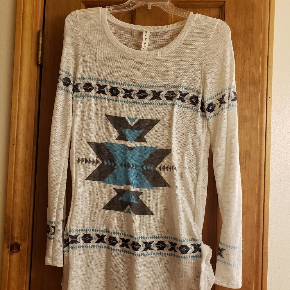 Long white sweater
